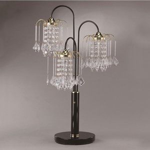 RAIN DROP TABLE LAMP 34"H BLACK